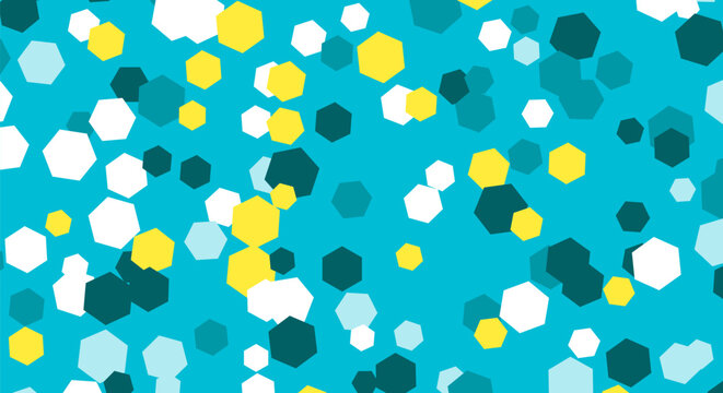 Hexagon geometric pattern on light blue background for modern corporate identity and minimalist technical branding.