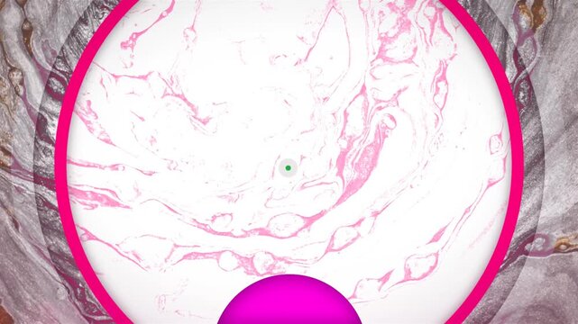 Elegant Wedding Intro Template with Green Screen Circular Frame and Pink Marble Texture Overlay