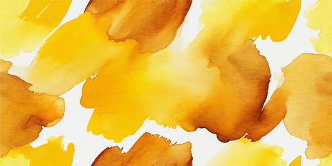 Naklejka premium Abstract watercolor background blending yellow orange light brown tones smooth fluid organic texture artistic design illustration artwork