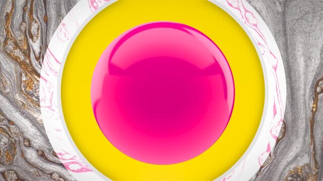 Luxury Marble Textures and Green Screen Presentation Template with Pink and Yellow Accents