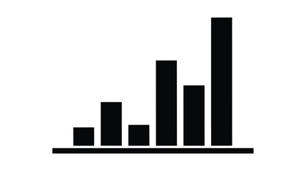 Fototapeta premium Bar chart icon business graph vectorBar chart icon business graph vector