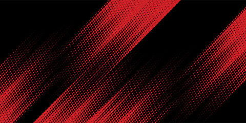Fototapeta premium Halftone dots red and blue color pattern gradient grunge texture background. Dot pop art comic sport style vector illustration. modern background