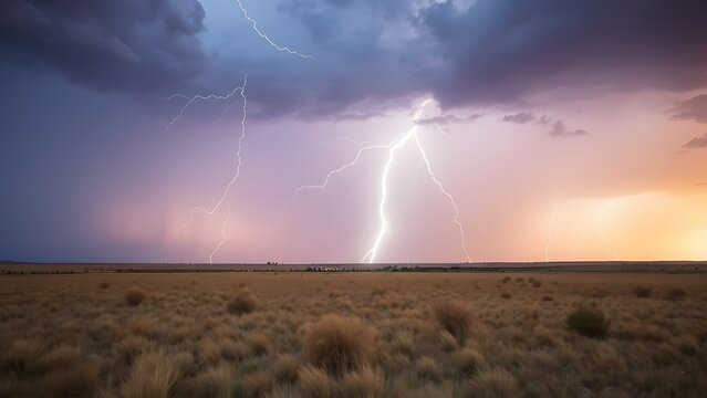 Lightning storm in Roswell, soft ambient light, f/4.0
