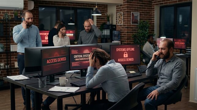 IT professionals respond to critical system cyberattack