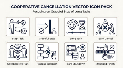Naklejka premium RJ_6R255K_VF.svg Vector Graphic Illustrates Cooperative Cancellation Concepts