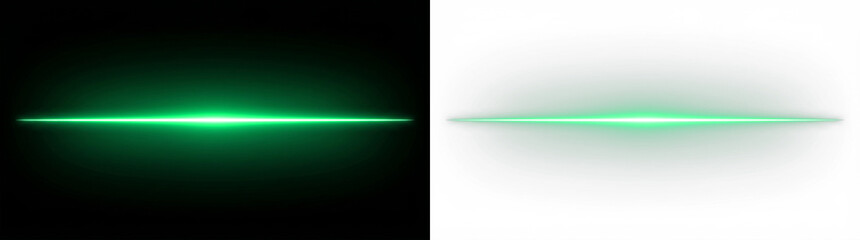 green laser beam with glowing light effect on black background © gerik_a