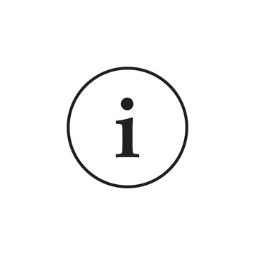 information icon in clean minimal line art styles. Info button symbol isolated on white background. help, support symbol, High-quality icon for professional and commercial use.