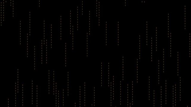 Abstract digital rain effect with glowing dots falling on a dark background, representing data flow or code.