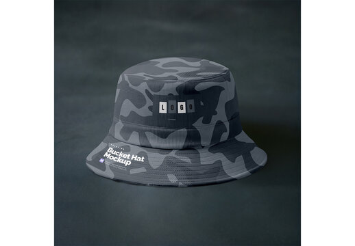 Bucket Hat Mockup Realistic Template for Promotional and Retail Use