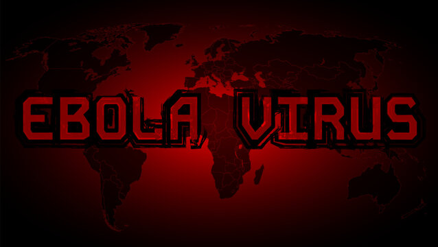 Global outbreak concept for Ebola virus spread across world continents