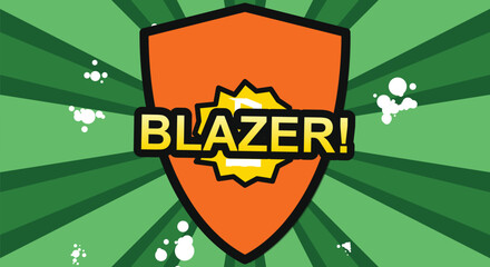 Super hero comic book blast effect with text blazer, retro style. © Disan stock
