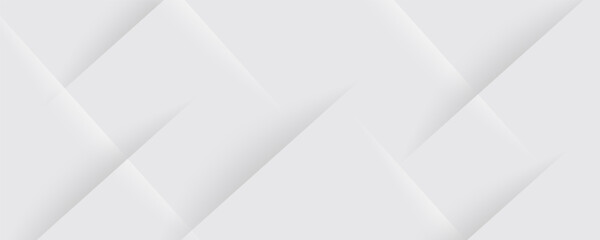 Fototapeta premium Grey white abstract background paper shine and layer element vector for presentation design.