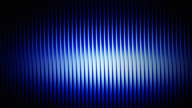 Abstract blue background with vertical stripes and glowing light effect