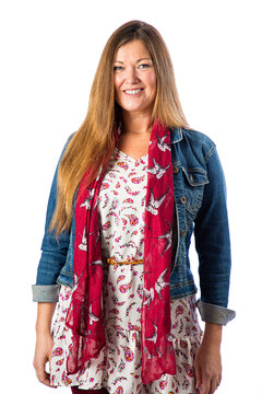 Forty something woman in bohemian style