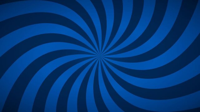 Rotating blue spiral sunburst background with seamless looping motion for graphic design and video production.