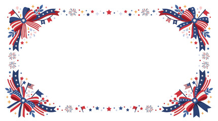 Obraz premium The Union Jack Ribbons and Stars Decoration.