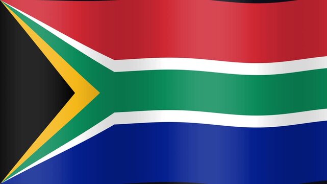 South Africa national flag animation background video