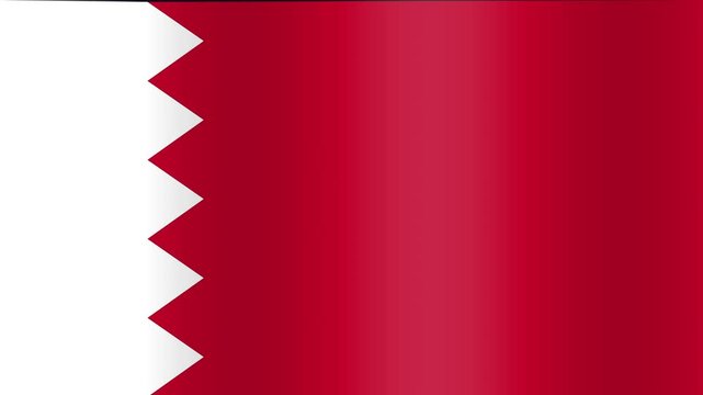 Bahrain national flag animation background video