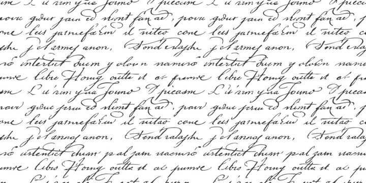 Old vintage handwritten script letter with classic black ink cursive calligraphy text on a white paper page