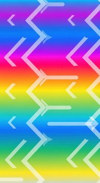 Abstract seamless pattern featuring repeating directional arrows on a smooth colorful gradient background, symbolizing progress and flow, pattern, movement, symbol