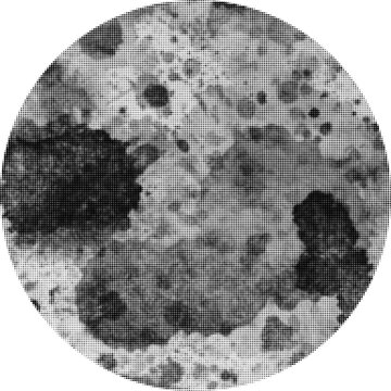 Large vector halftone circular watercolour texture with a transparent background