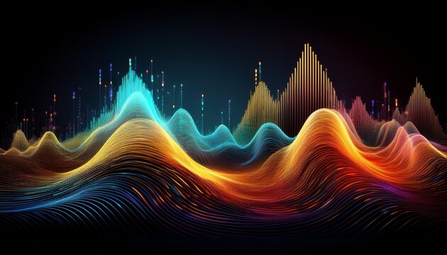 abstract audio waveform visualization representing anomaly detection in audio signals