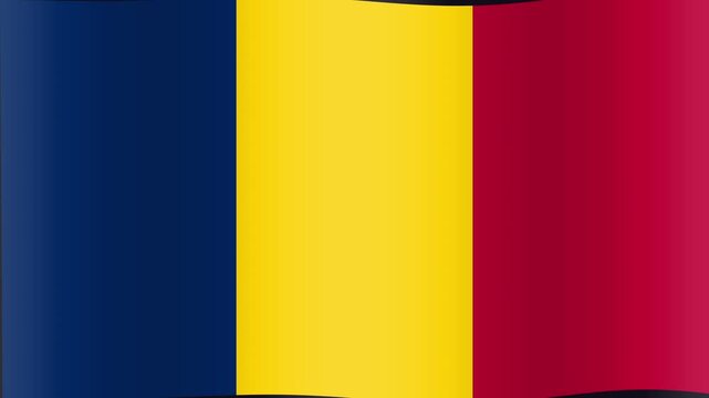 Chad national flag animation background video