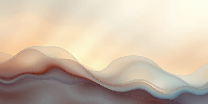 Abstract Colorful Smoke Wave Background with Flowing Gradient Curves Vibrant Orange Blue and Yellow Light Vector Illustration for Modern Banner Wallpaper Design and Creative Graphic Element