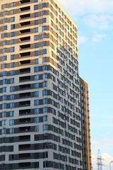 Fototapeta premium modern new buildings and residential skyscrapers in residential complexes in the city of Kyiv Ukraine