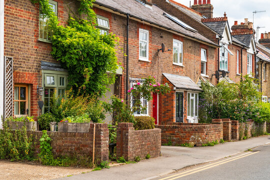 A row of houses in residential area of Chesham a market town in Buckinghamshire, UK
