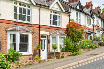 A row of houses in residential area of Chesham a market town in Buckinghamshire, UK © beataaldridge