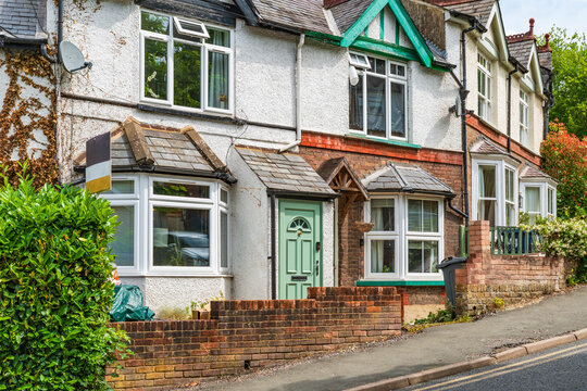 A row of houses in residential area of Chesham a market town in Buckinghamshire, UK