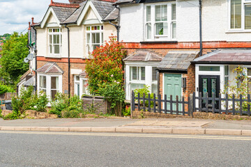 A row of houses in residential area of Chesham a market town in Buckinghamshire, UK © beataaldridge