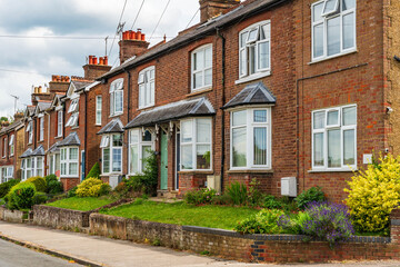 A row of houses in residential area of Chesham a market town in Buckinghamshire, UK © beataaldridge