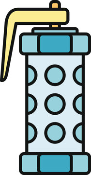 Stun grenade icon representing a flashbang in a tactical weapon illustration