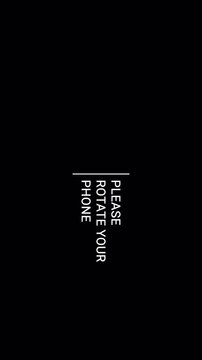 Rotate your device from vertical to horizontal, please rotate your phone animation with icon and text on transparent background, social media overlay. 4K Video