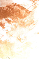 Fototapeta premium Gold metallic paint brush smear stroke golden bronze color stain shiny glittering textured background