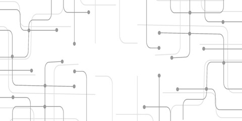 Obraz premium Abstract geometric Circuit connect lines and dots.Simple technology graphic background.Illustration Vector design Network technology and Connection concept.