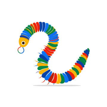 A Colorful Caterpillar Character Illustration
