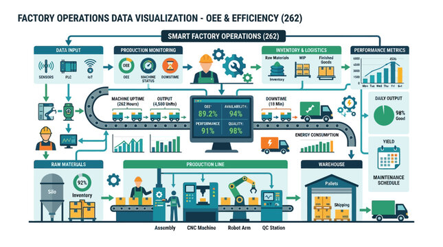 Smart Factory Operations Data Visualization: OEE & Efficiency