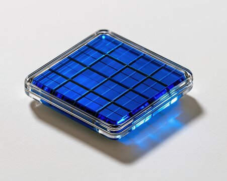 Blue Solar Panel Case with Grid Design