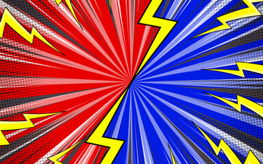 Fototapeta premium VS. Versus Screen. Concept of battle, competition, duel, or comparison. Vector illustration.