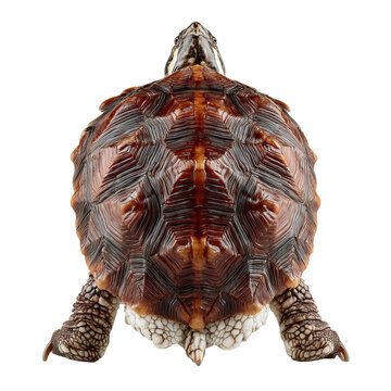 PNG of Close-up of a beautifully detailed turtle shell.