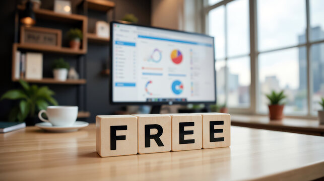 Free offer message for small business accounting service helping promote free trial access, no cost consultation, free estimate request and simple bookkeeping support for new buyer inquiry