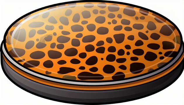 round tortoise shell plastic button cut out