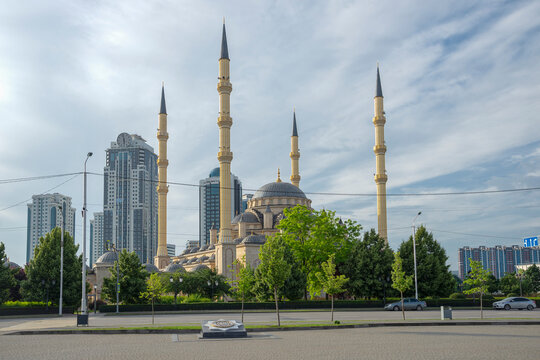 The Heart of Chechnya Mosque at the Grozny City residential complex. Grozny, Chechen Republic. Russia