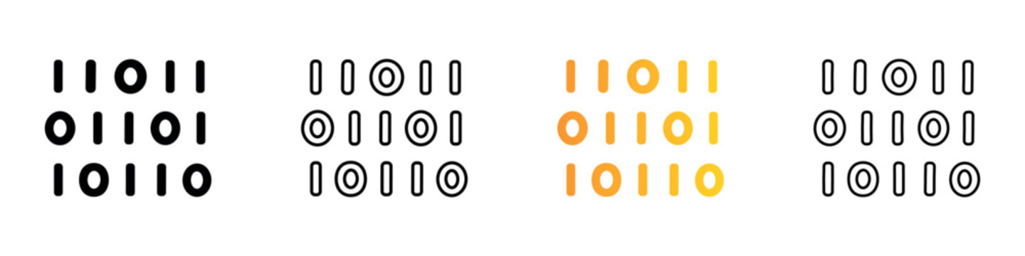 Digital data representation with binary code sequences in different styles
