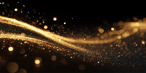 Abstract glowing light background with bubbles and water drops festive Christmas night stars sparkle magic particle celebration motion design illustration with bright colorful holiday glow © Bepari