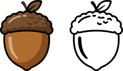 acorn icon vector isolated on transparent background © LetsGoVector