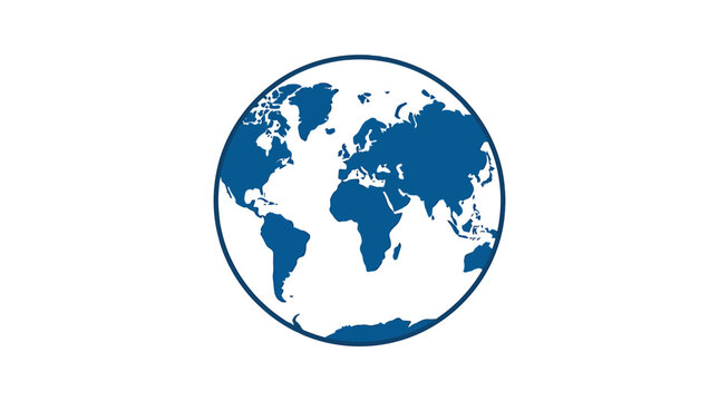 The globe showcases Earth from space with continents and oceans.	